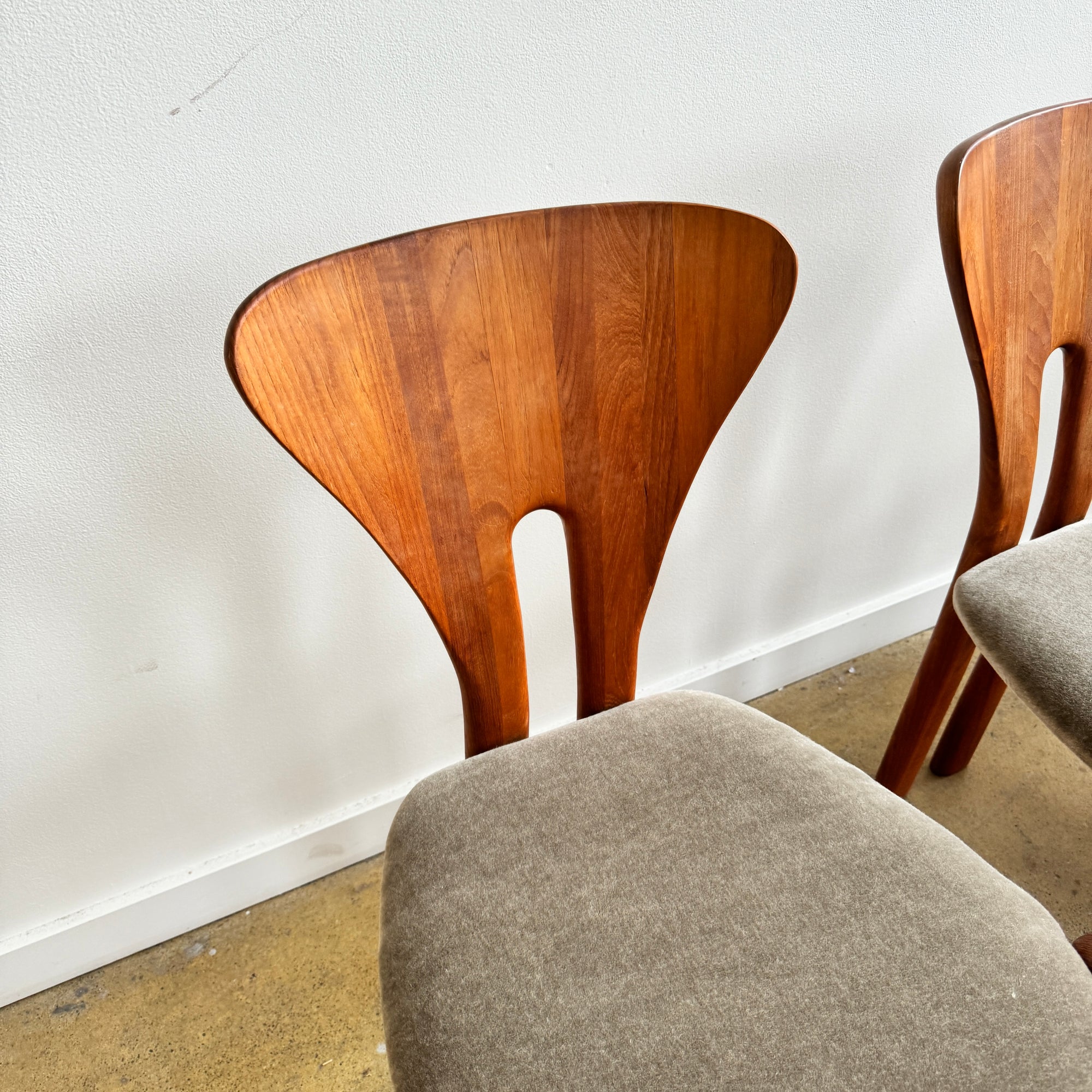 Danish Modern Niels Koefoed Brutalist Teak Dining Chairs