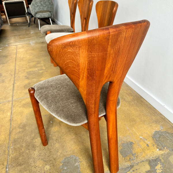 Danish Modern Niels Koefoed Brutalist Teak Dining Chairs