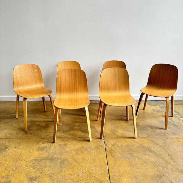 Design Within Reach Muuto Visu Oakwood set of 6 dining Chairs