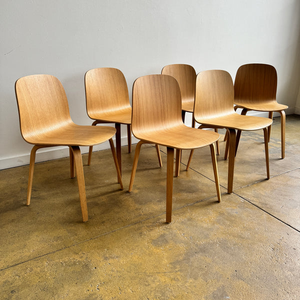 Design Within Reach Muuto Visu Oakwood set of 6 dining Chairs