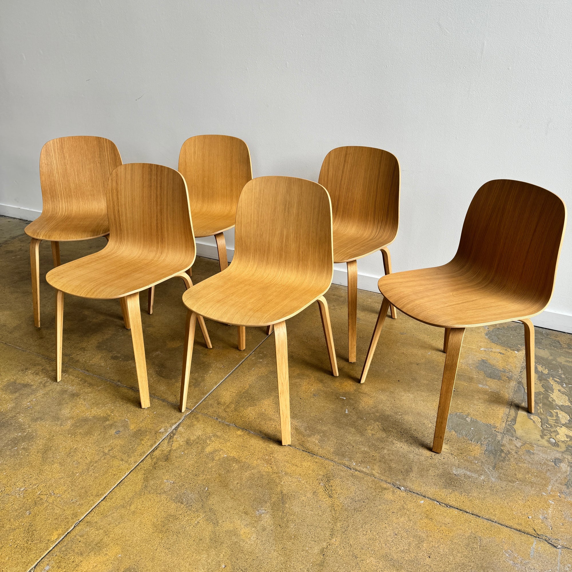 Design Within Reach Muuto Visu Oakwood set of 6 dining Chairs