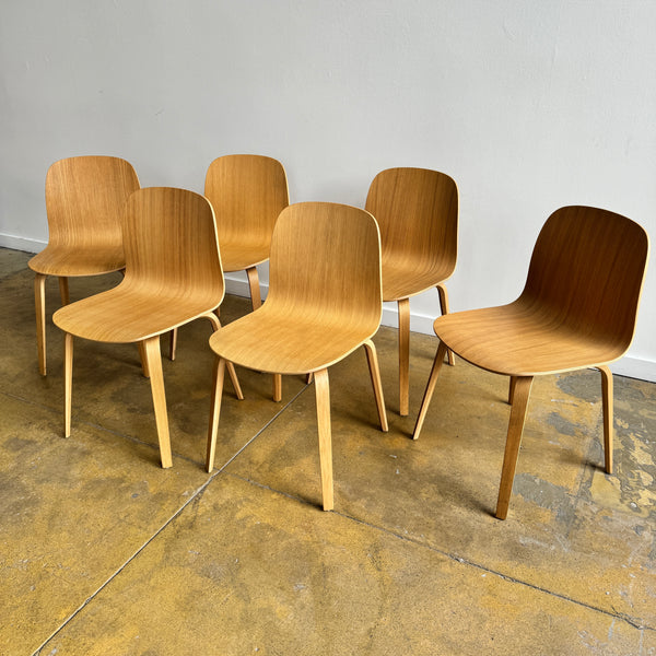 Design Within Reach Muuto Visu Oakwood set of 6 dining Chairs