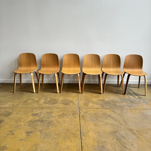 Design Within Reach Muuto Visu Oakwood set of 6 dining Chairs