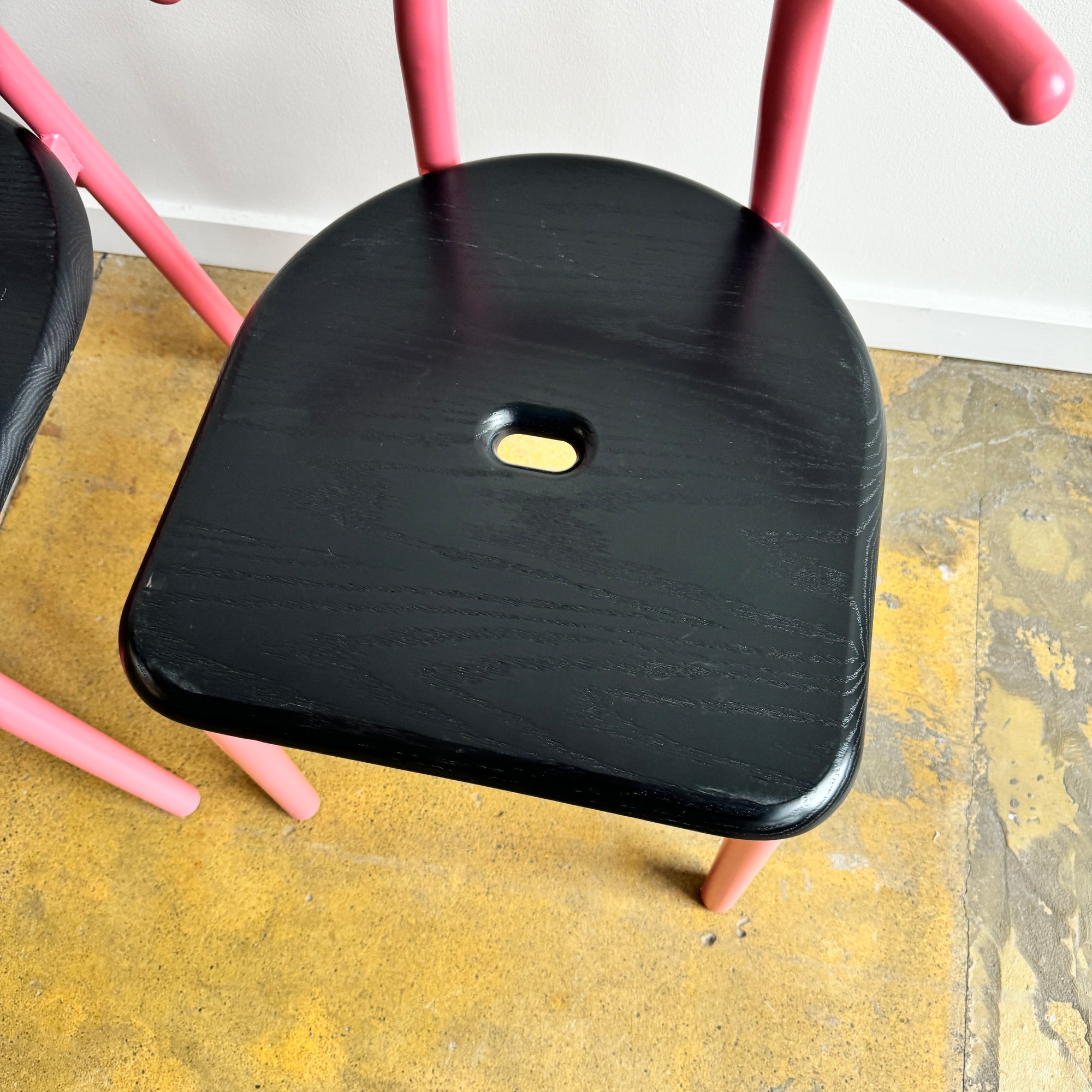 Geof Lilge for Division Twelve Brat Oakwood Jetblack Cafe Chair