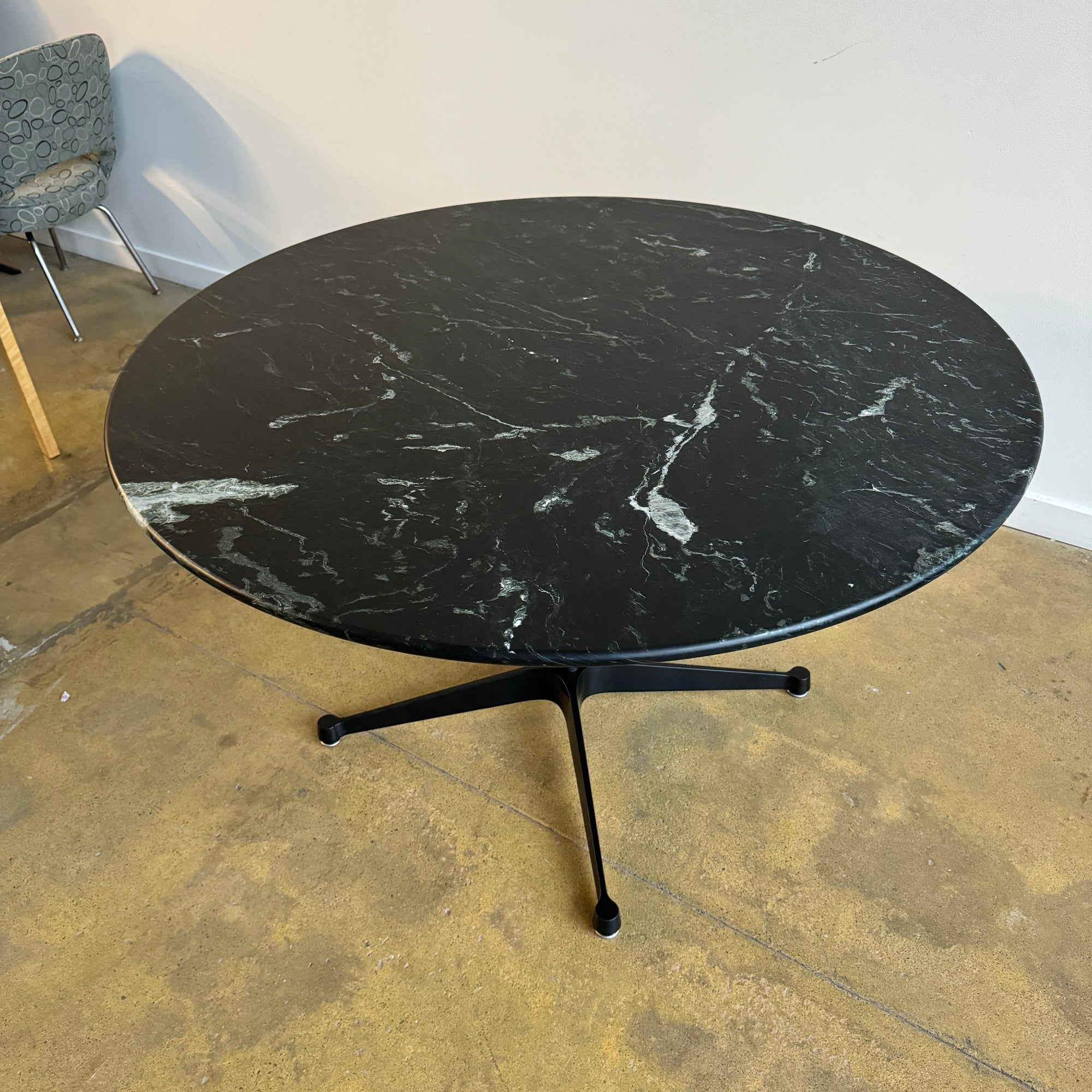 Rare! Herman Miller Eames Wisconsin Marble Round Dining Table