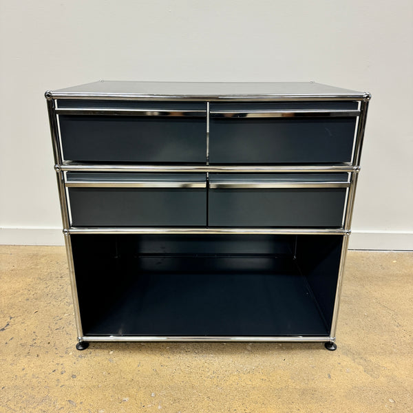 USM Haller Custom 4 Drawer Storage Unit (Anthracite Grey)