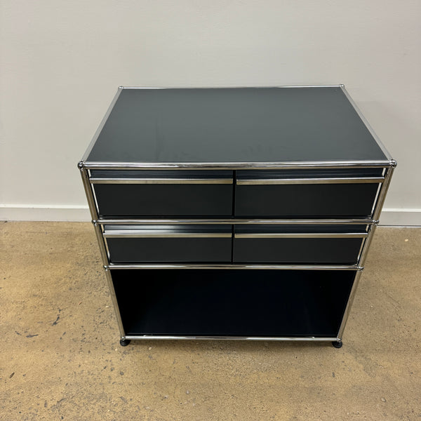 USM Haller Custom 4 Drawer Storage Unit (Anthracite Grey)