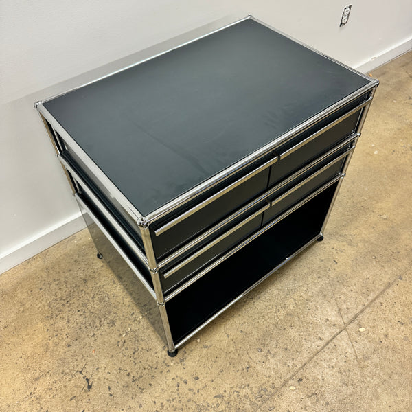 USM Haller Custom 4 Drawer Storage Unit (Anthracite Grey)