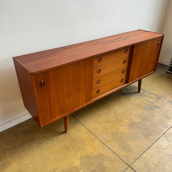 Danish Modern Teak Sideboard with 4 Drawers (Refinished)