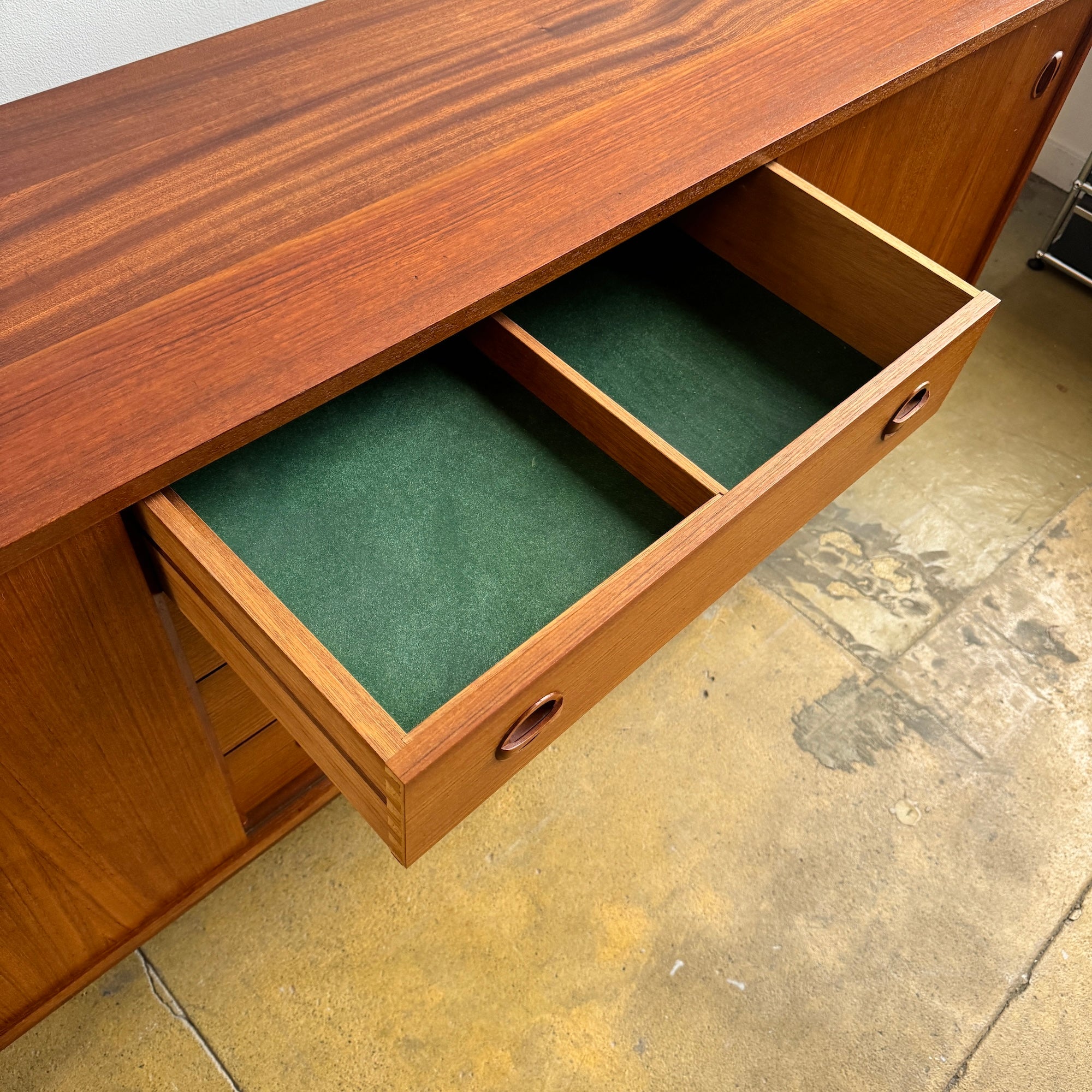 Danish Modern Teak Sideboard with 4 Drawers (Refinished)