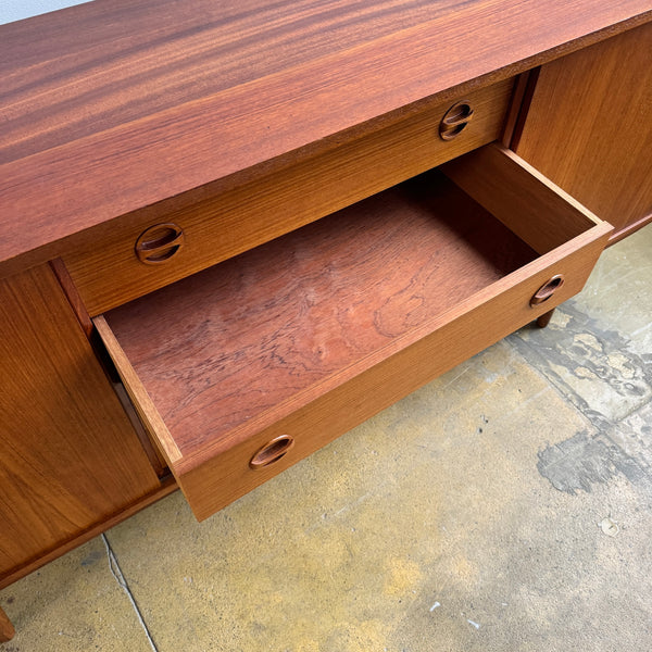 Danish Modern Teak Sideboard with 4 Drawers (Refinished)