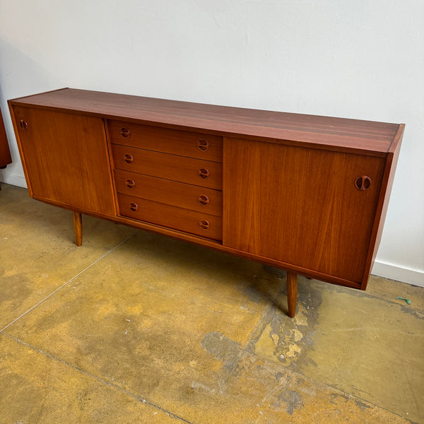 Danish Modern Teak Sideboard with 4 Drawers (Refinished)