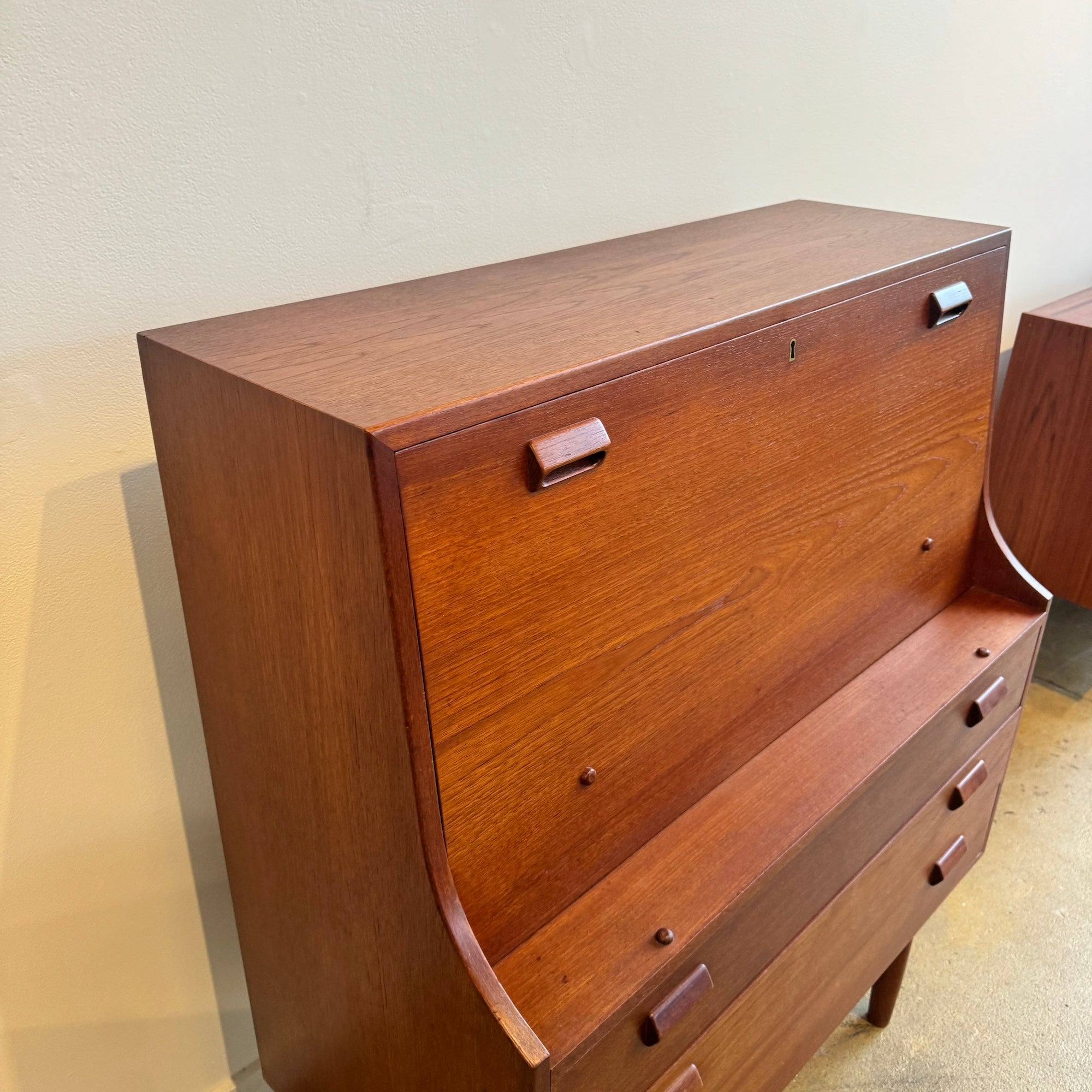 Danish Modern Borge Mogensen Secretary desk Teak for Soborg Mobelfabrik (Refinished)