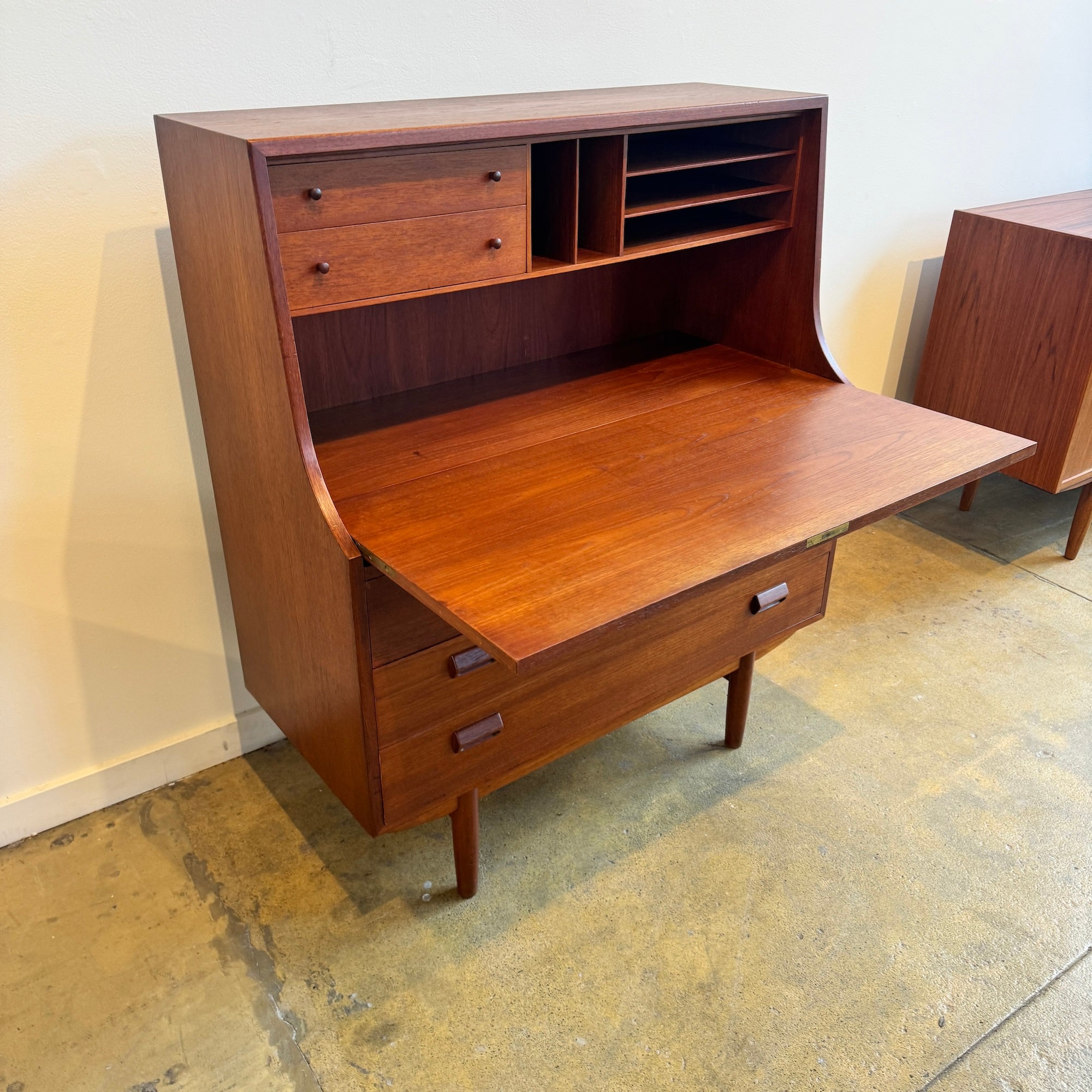 Danish Modern Borge Mogensen Secretary desk Teak for Soborg Mobelfabrik (Refinished)