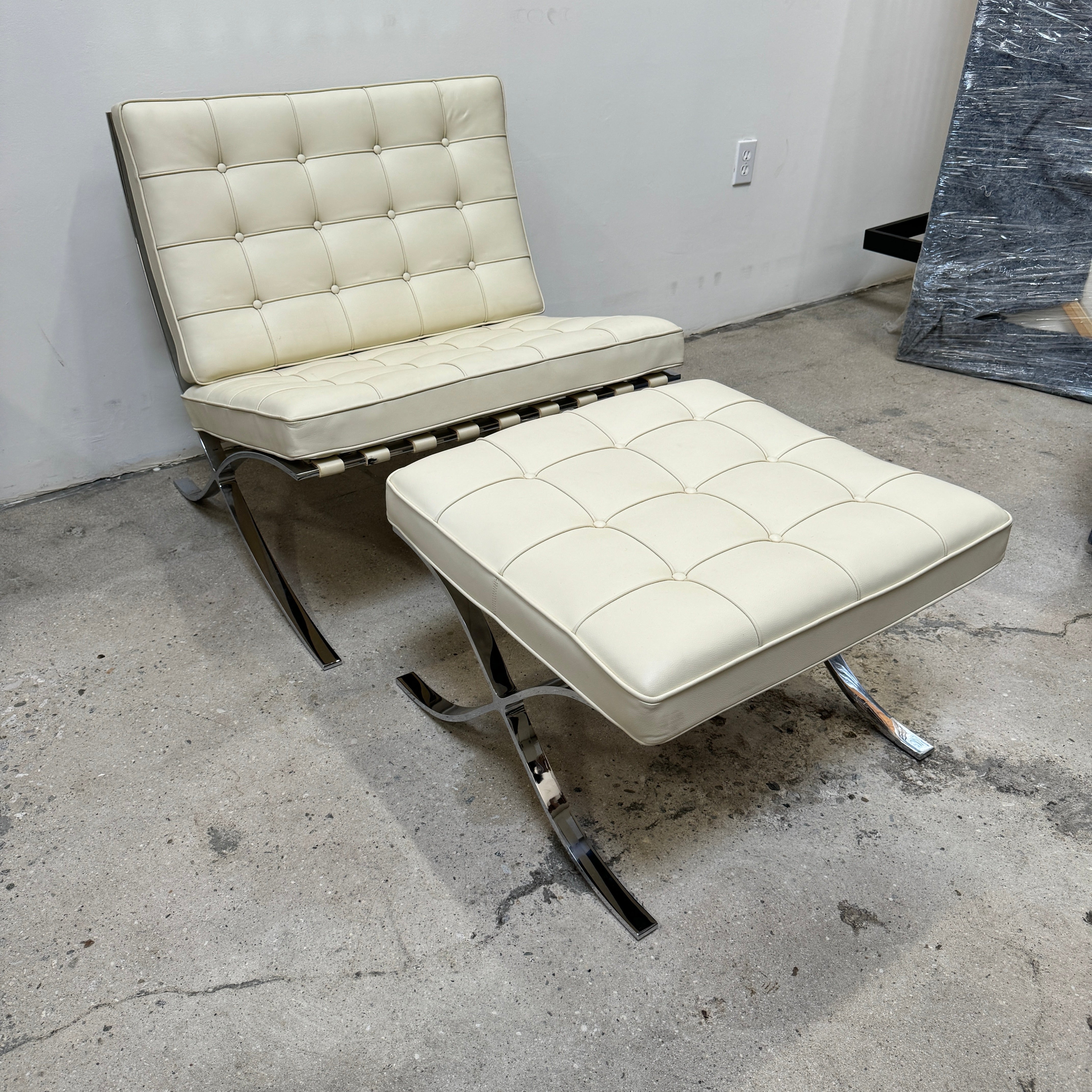 Authentic! Knoll Mies Van Der Rohe iconic Barcelona chair and Ottoman –  enliven mart