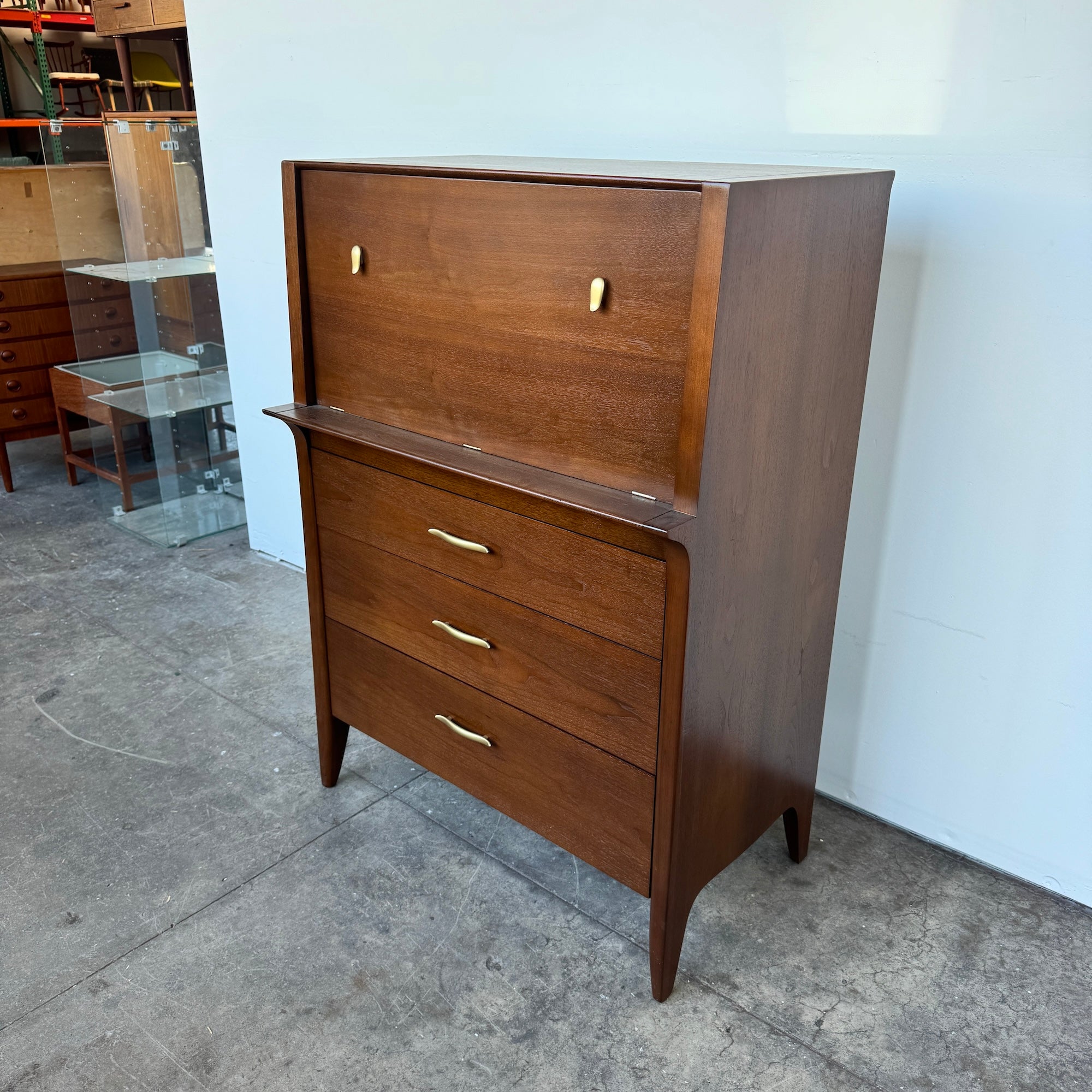 Stanley Furniture Vintage Tall dresser Mid Century style from 1960's