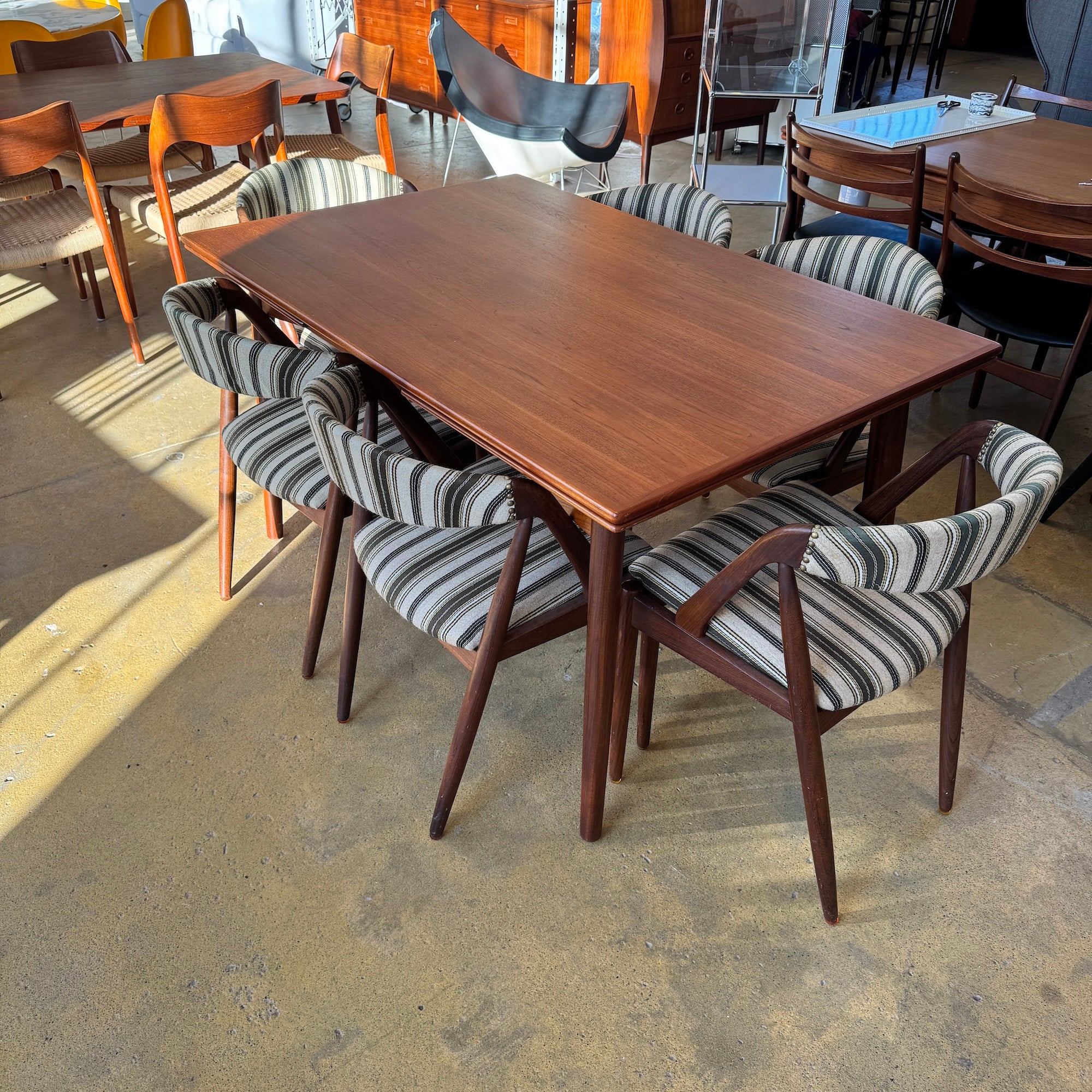 Danish Modern set of 6 Teak Dining Chairs by Kai Kristiansen