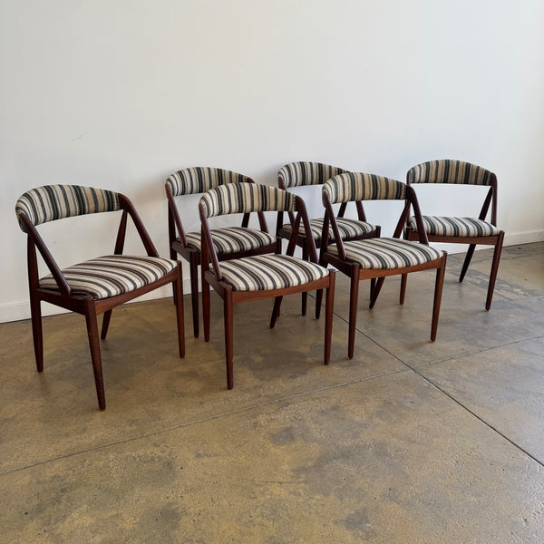 Danish Modern set of 6 Teak Dining Chairs by Kai Kristiansen