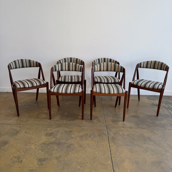 Danish Modern set of 6 Teak Dining Chairs by Kai Kristiansen