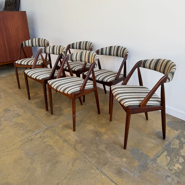 Danish Modern set of 6 Teak Dining Chairs by Kai Kristiansen