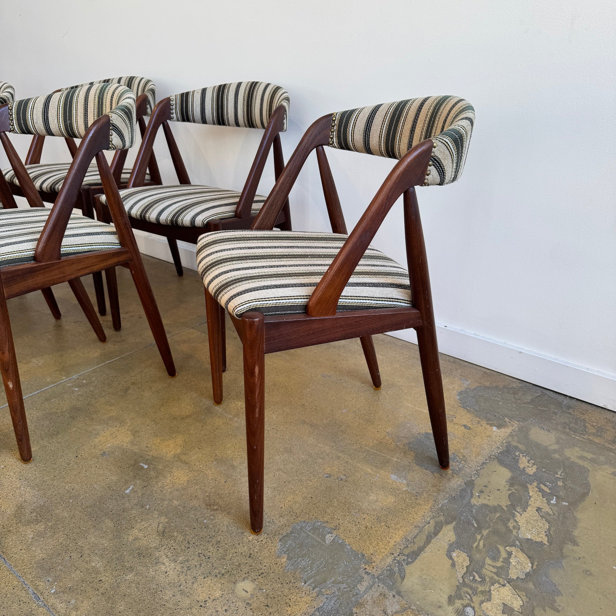 Danish Modern set of 6 Teak Dining Chairs by Kai Kristiansen