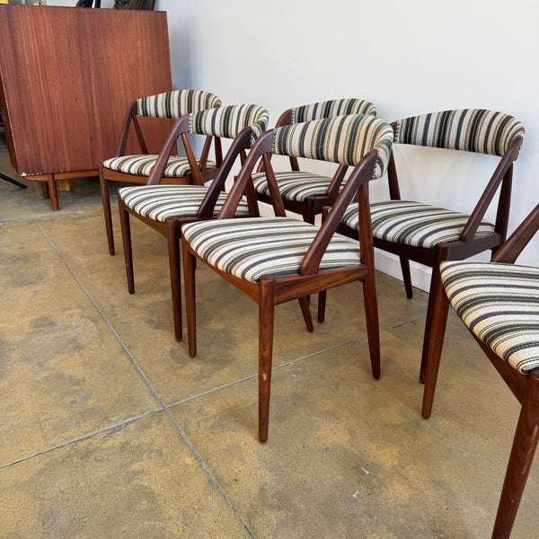 Danish Modern set of 6 Teak Dining Chairs by Kai Kristiansen