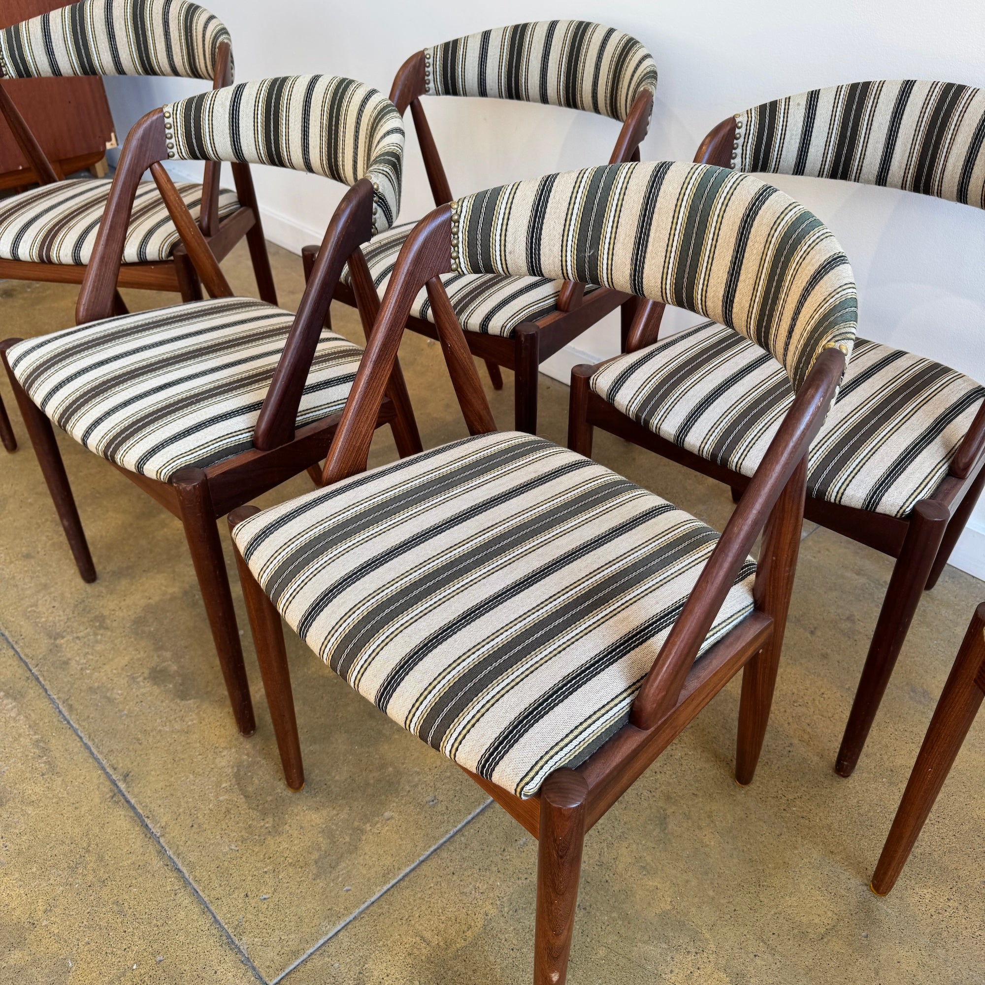 Danish Modern set of 6 Teak Dining Chairs by Kai Kristiansen