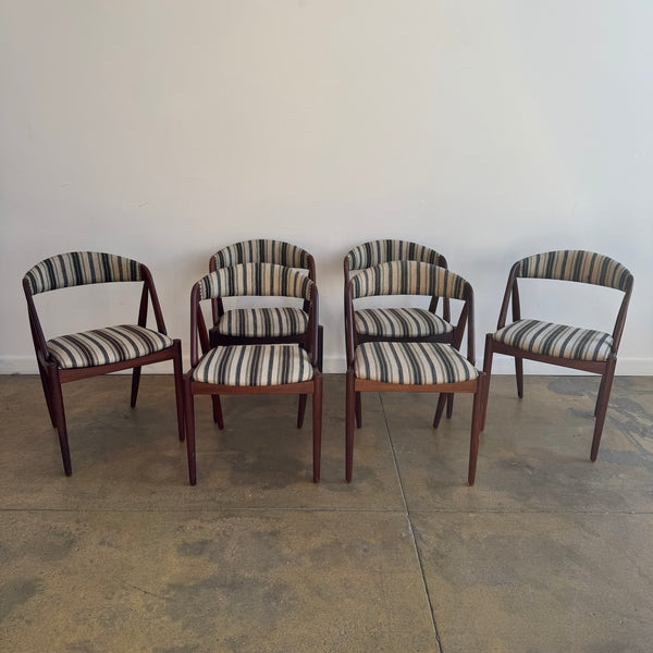 Danish Modern set of 6 Teak Dining Chairs by Kai Kristiansen