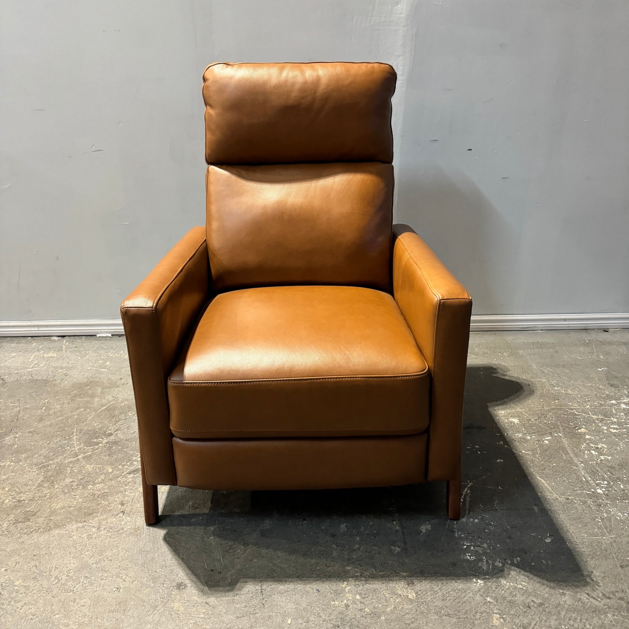 West Elm Recliner Leather lounge chair enliven mart