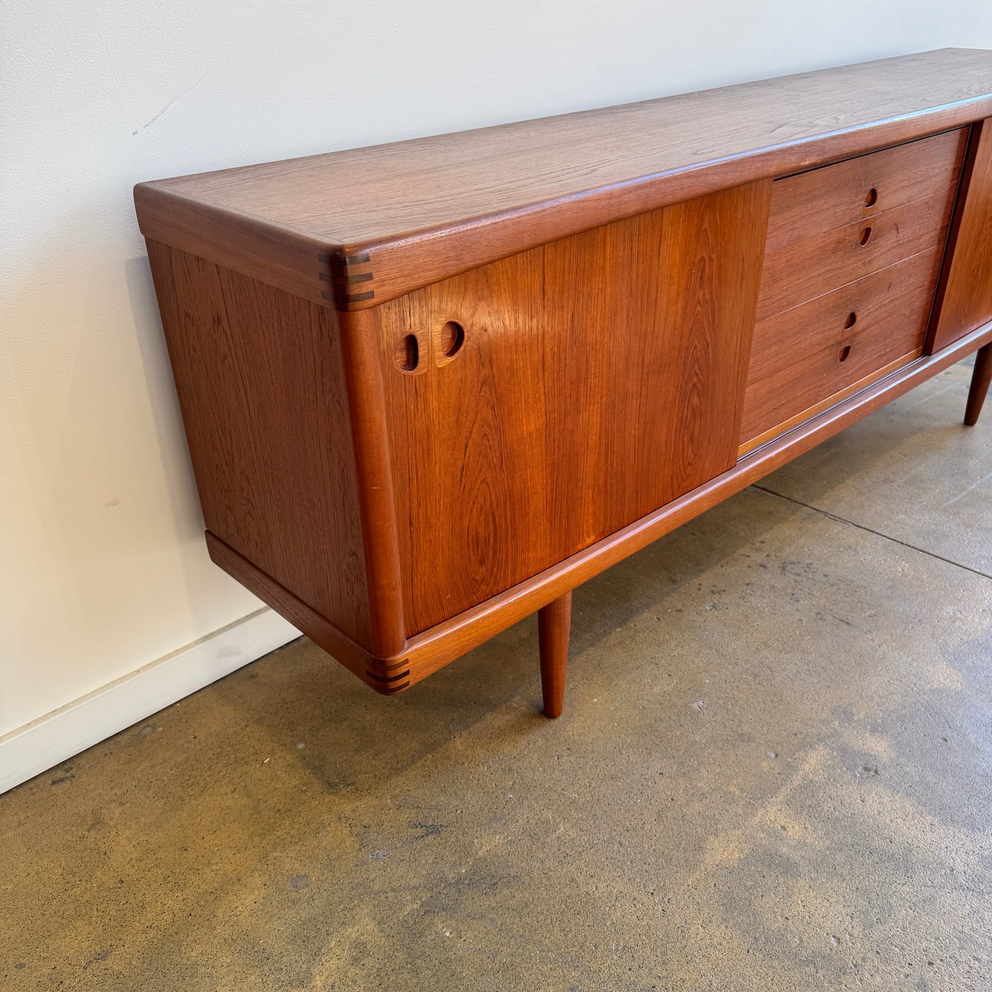 Danish Modern Teak Credenza by H.W. Klein for Bramin