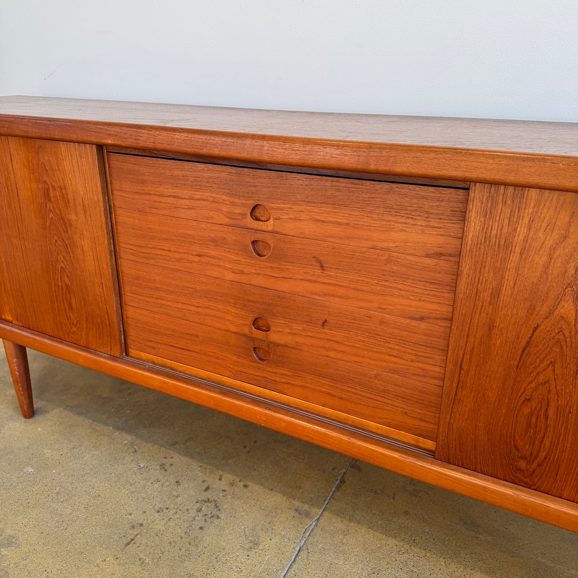 Danish Modern Teak Credenza by H.W. Klein for Bramin