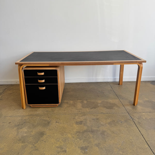 Danish Modern Rud Thygesen and Johnny Sorensen for Magnus Olesen Executive Desk with Pedastal