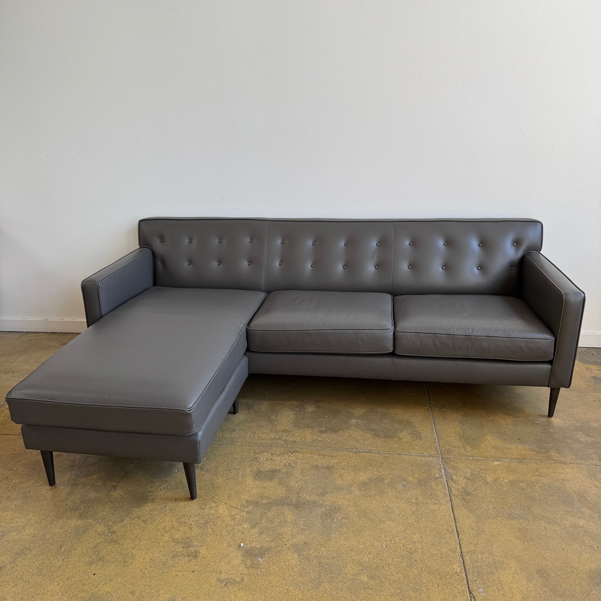 Room and Board Reese Leather Sectional Sofa