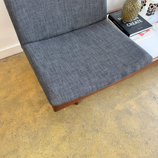 Vintage! Modular Walnut Sofa Bench with table by Gerald McCabe (New Upholstery)