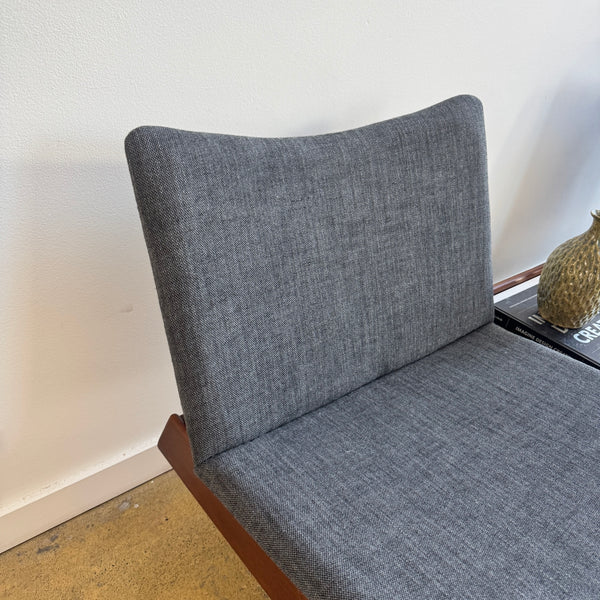 Vintage! Modular Walnut Sofa Bench with table by Gerald McCabe (New Upholstery)