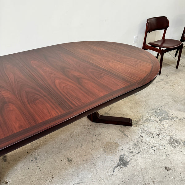 Danish Modern Rosewood Extension Dining Table by Skovby