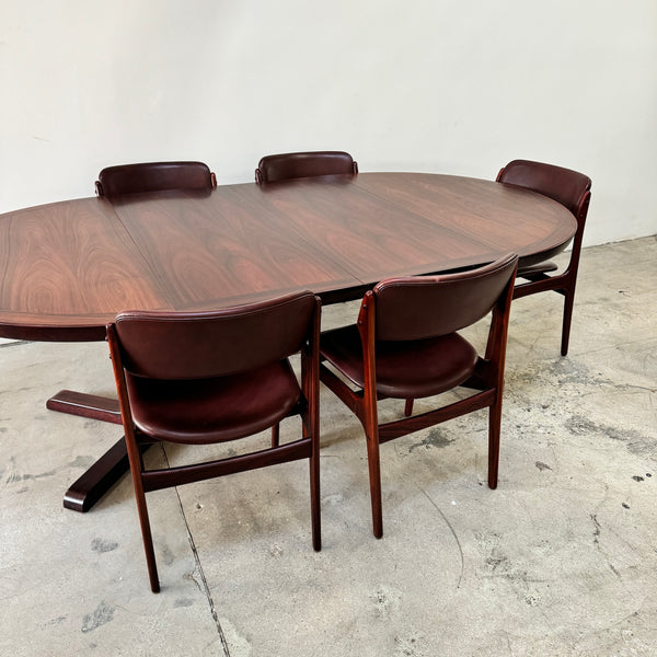 Danish Modern Rosewood Extension Dining Table by Skovby