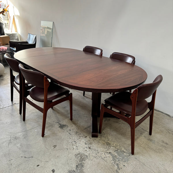 Danish Modern Rosewood Extension Dining Table by Skovby