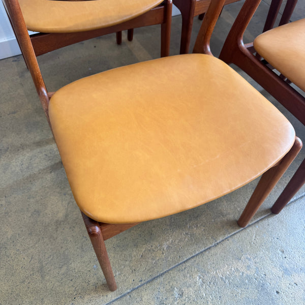 Danish Modern "Set of 10" Teak dining chairs by P.E. Jørgensen (New Upholstery)