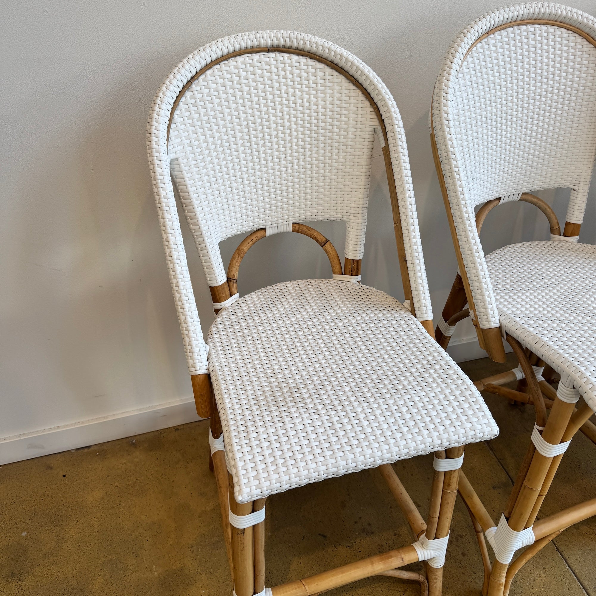 Serena and Lily Riviera Rattan Counter Stools (White)