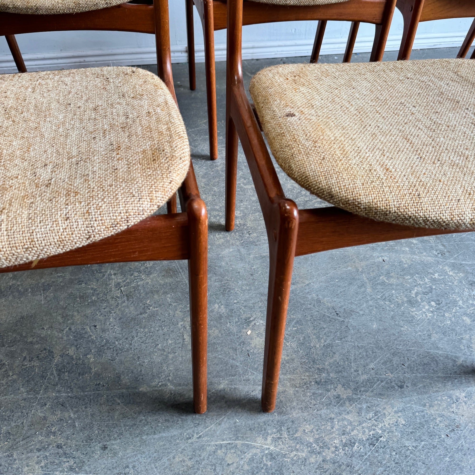 Danish Modern Erik Buch Model 49 Set of 6 teak chairs