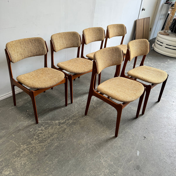 Danish Modern Erik Buch Model 49 Set of 6 teak chairs