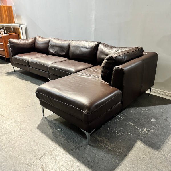 Design Within Reach 3 Piece American Leather Albert Sectional by Ted Boerner