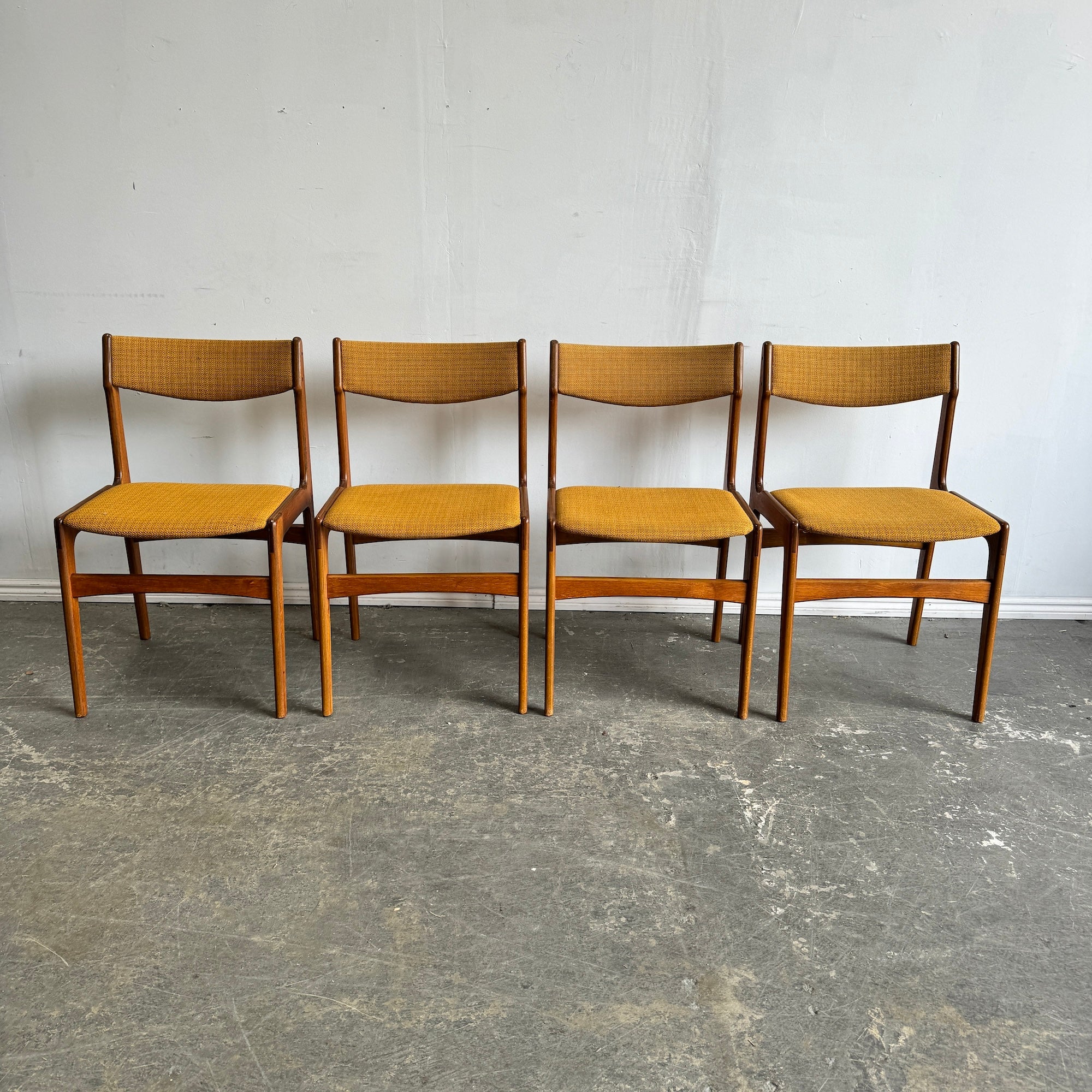 Danish Modern Erik buch set of 4 teakwood dining chairs