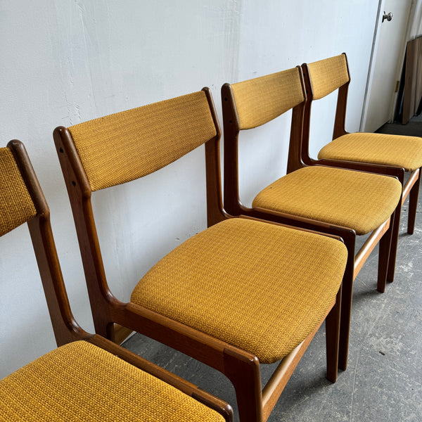 Danish Modern Erik buch set of 4 teakwood dining chairs