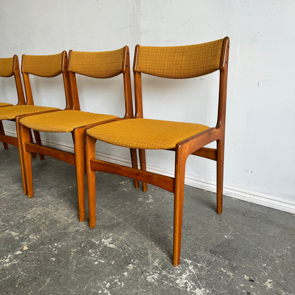 Danish Modern Erik buch set of 4 teakwood dining chairs