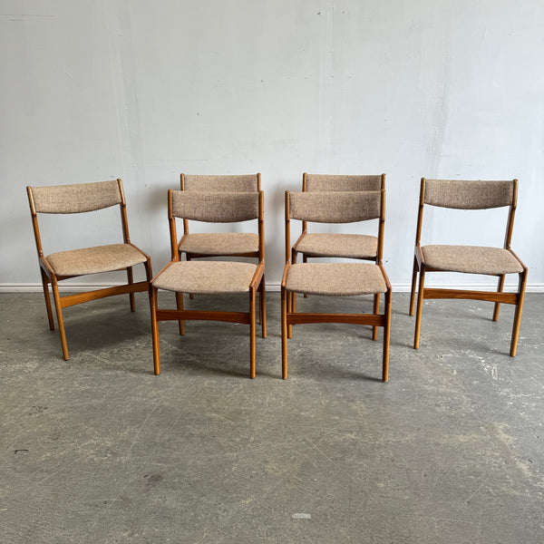 Danish Modern set of 6 Erik Buch Teak Dining Chairs