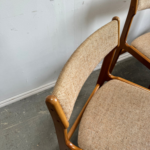 Danish Modern set of 6 Erik Buch Teak Dining Chairs