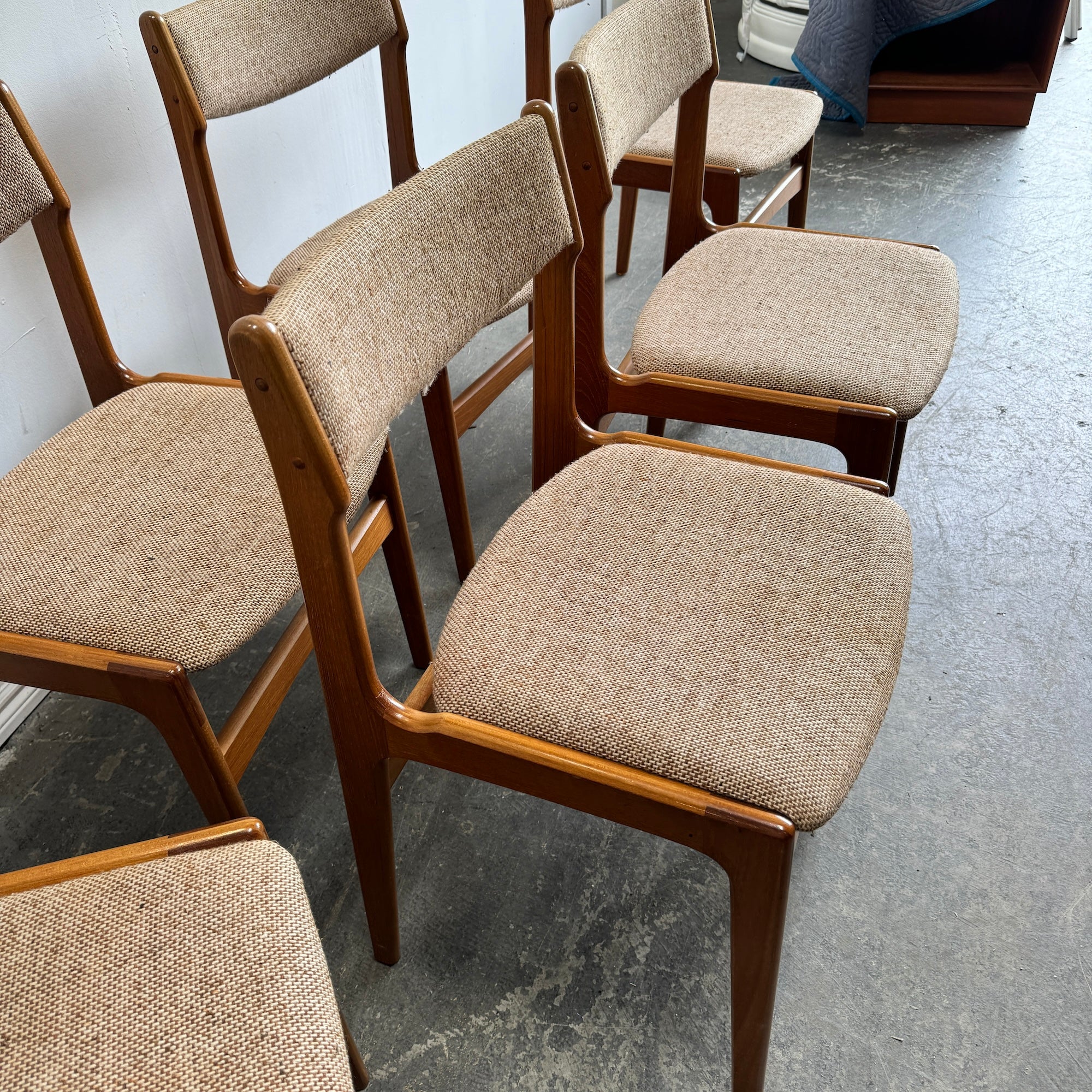 Danish Modern set of 6 Erik Buch Teak Dining Chairs