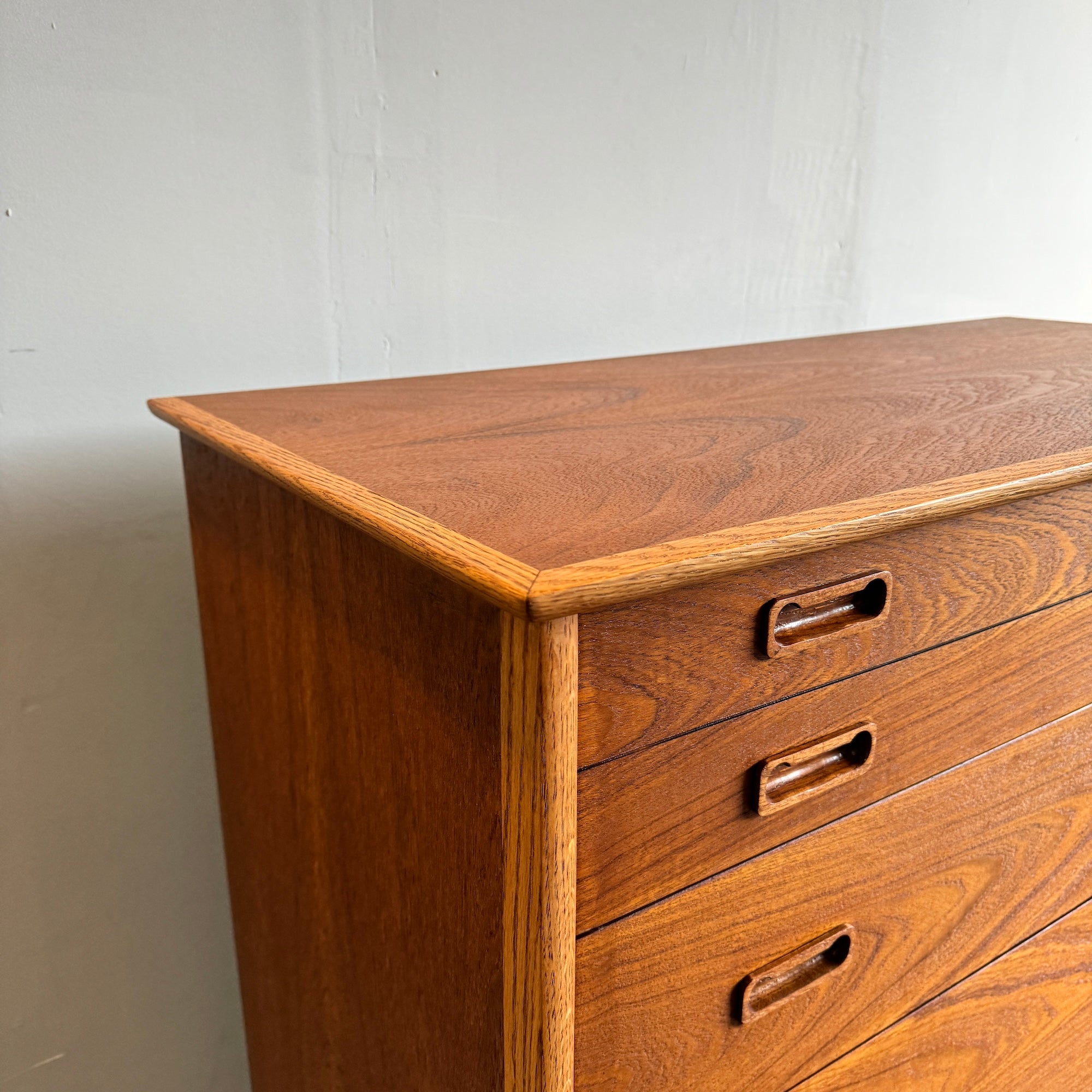 Vintage Mid Century Modern Teak Tall Dresser